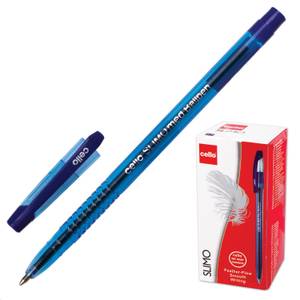 Ручка шариковая масляная CELLO Slimo корпус тонированный синий, узел 1мм, линия письма 0,8мм