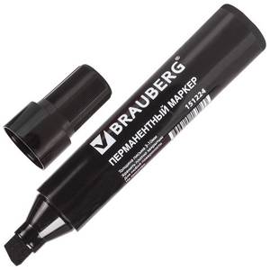 Маркер перманентный BRAUBERG Jumbo 3-10мм скошенный наконечник