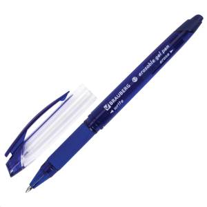 Ручка гелевая стираемая с грипом BRAUBERG X-ERASE корпус синий, узел 0,7мм, линия письма 0,35мм