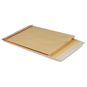 Конверт-пакет В4 до 300л объемный, крафт-бумага, отрывная полоса