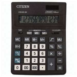 Калькулятор настольный CITIZEN BUSINESS LINE CDB1401BK (205*155мм), 14 разрядов, двойное питание